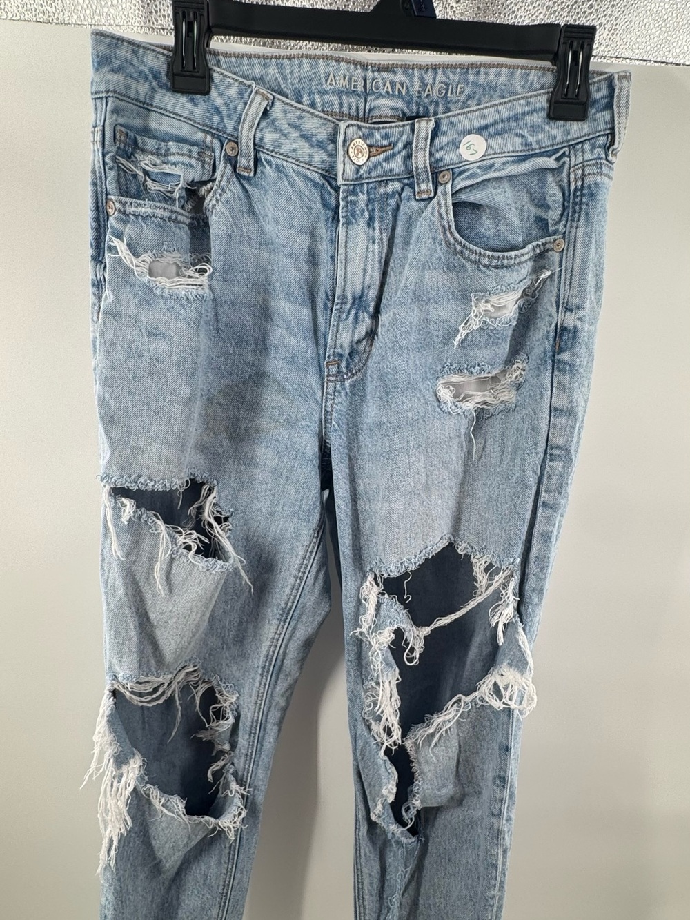 American Eagle Outfitters Light Blue Ripped Skinny Jeans